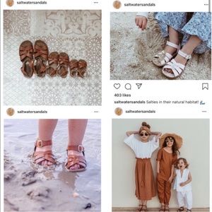 👧🏻NWT Salt Water sandals in gold